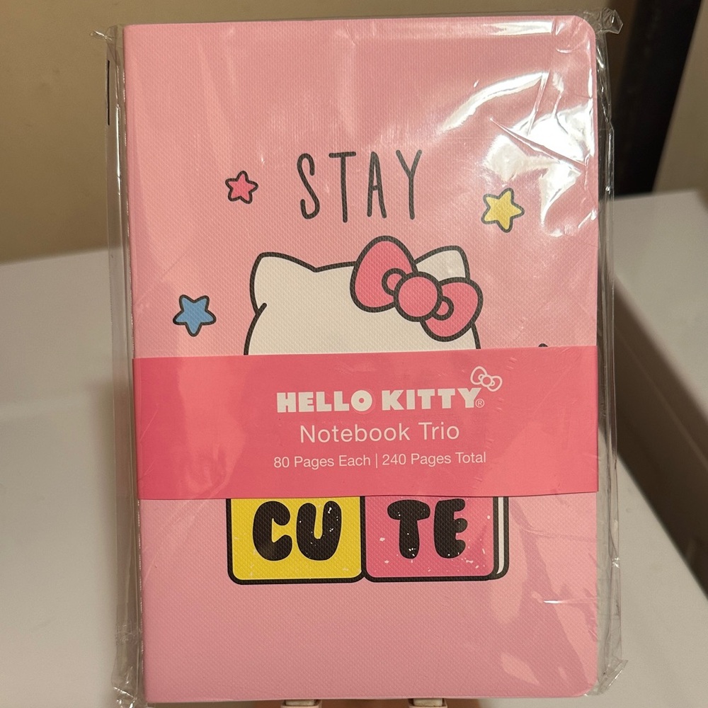 Hello Kitty Pink and White Notebook Trio